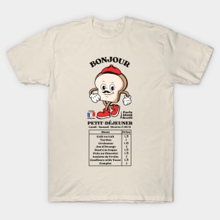 French Toast Paris Café & Bistro Breakfast Menu T-Shirt